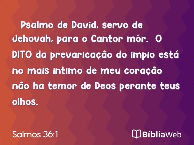 Salmos 36:1 em imagem para compartilhar