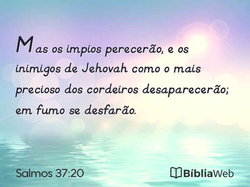 Salmos 37:20 em imagem para compartilhar