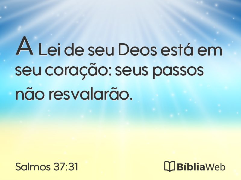 Salmos 37:31 em imagem para compartilhar