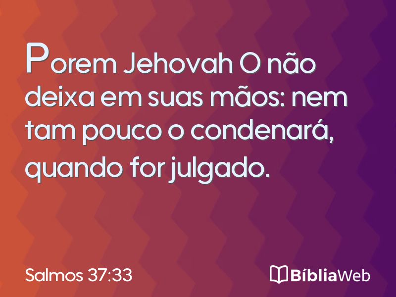 Salmos 37:33 em imagem para compartilhar