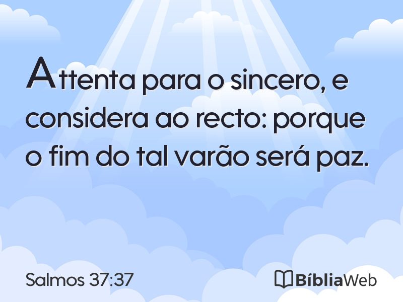 Salmos 37:37 em imagem para compartilhar