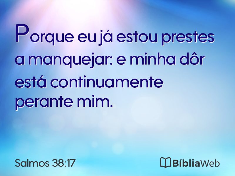 Salmos 38:17 em imagem para compartilhar