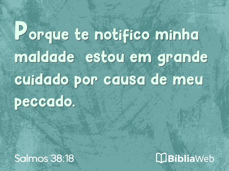 Salmos 38:18 em imagem para compartilhar