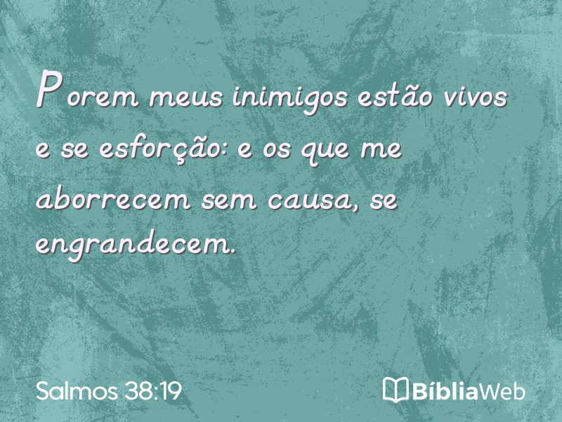 Salmos 38:19 em imagem para compartilhar