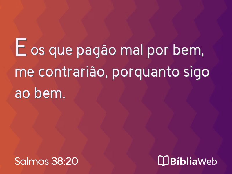 Salmos 38:20 em imagem para compartilhar