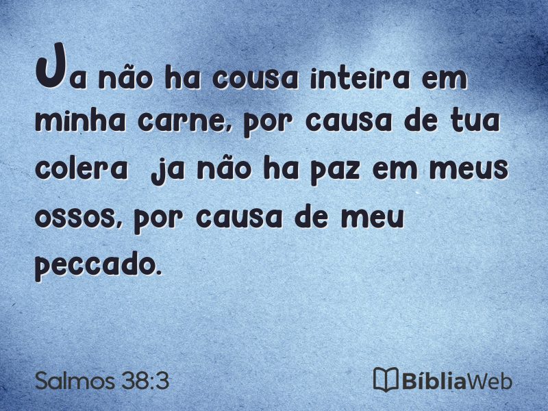Salmos 38:3 em imagem para compartilhar