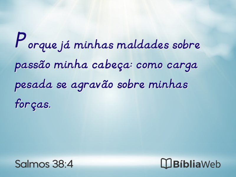 Salmos 38:4 em imagem para compartilhar