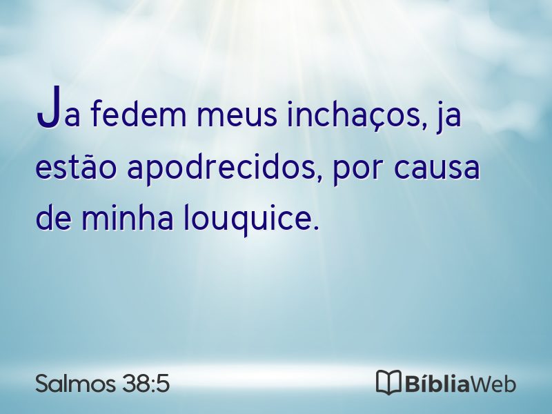 Salmos 38:5 em imagem para compartilhar