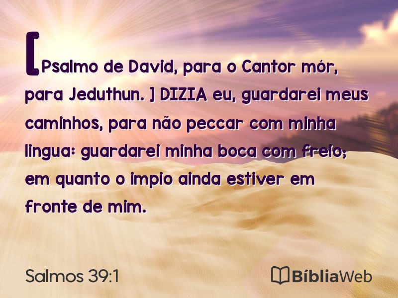 Salmos 39:1 em imagem para compartilhar