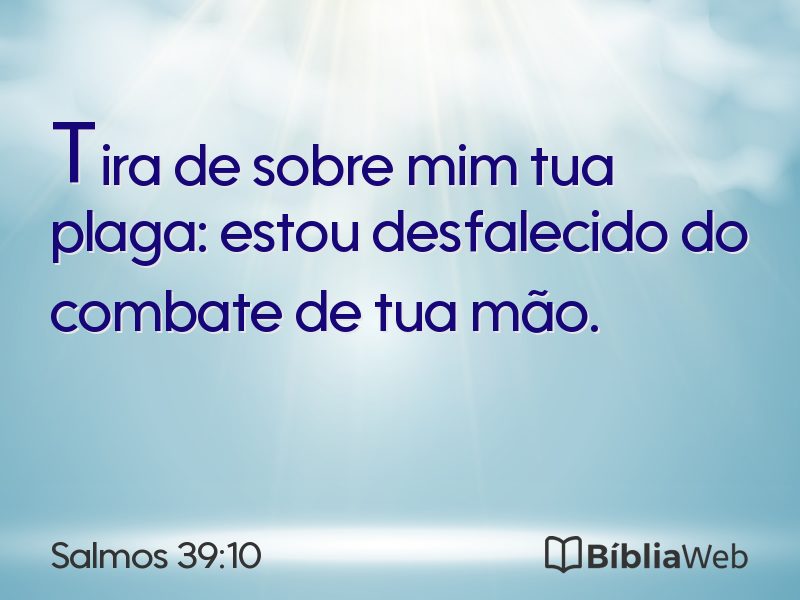 Salmos 39:10 em imagem para compartilhar