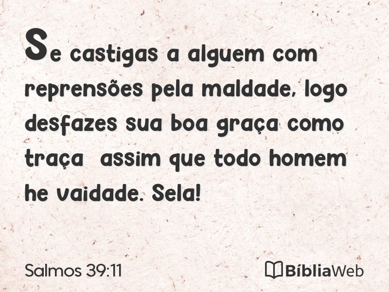 Salmos 39:11 em imagem para compartilhar