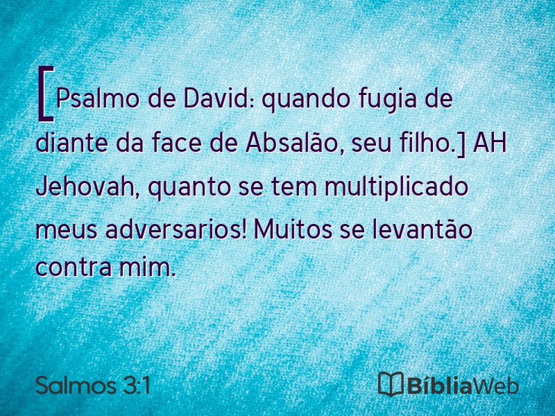 Salmos 3:1 em imagem para compartilhar