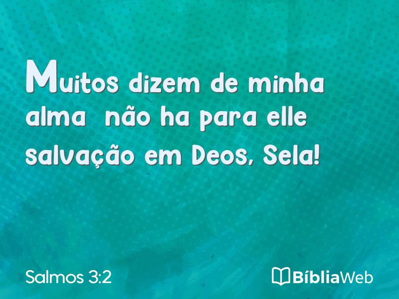 Salmos 3:2 em imagem para compartilhar