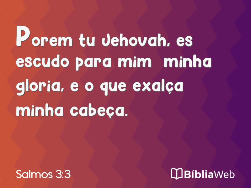 Salmos 3:3 em imagem para compartilhar