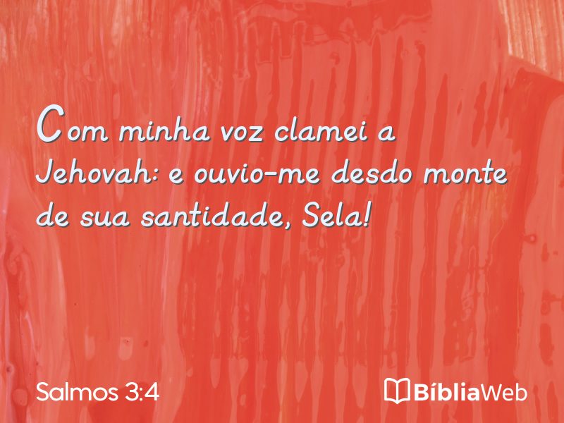 Salmos 3:4 em imagem para compartilhar