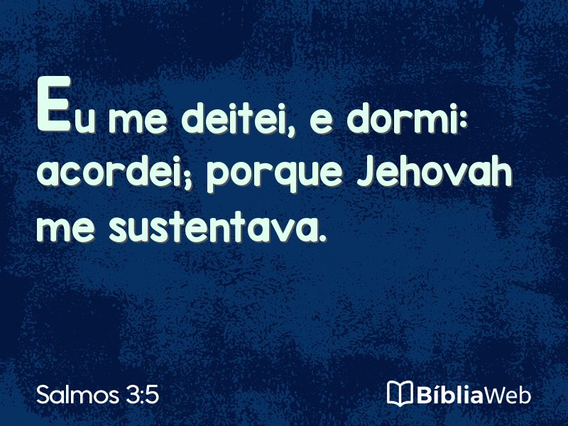 Salmos 3:5 em imagem para compartilhar