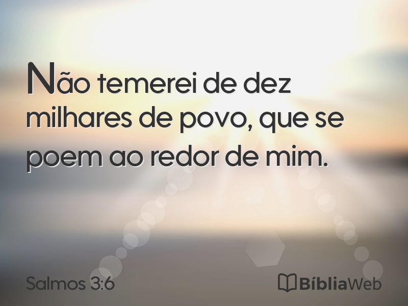 Salmos 3:6 em imagem para compartilhar