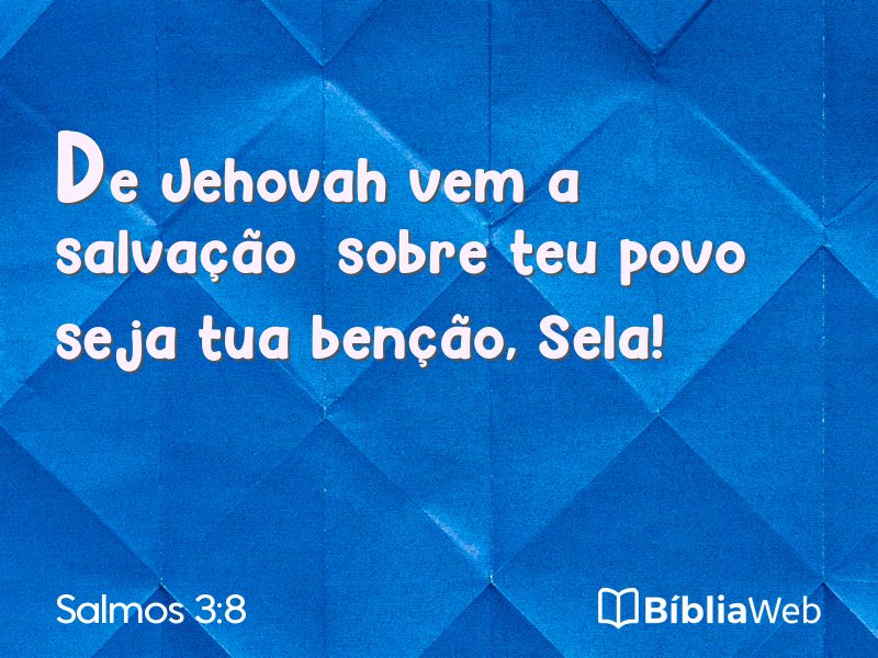 Salmos 3:8 em imagem para compartilhar
