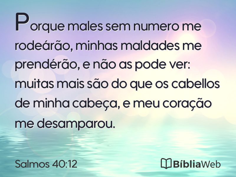 Salmos 40:12 em imagem para compartilhar