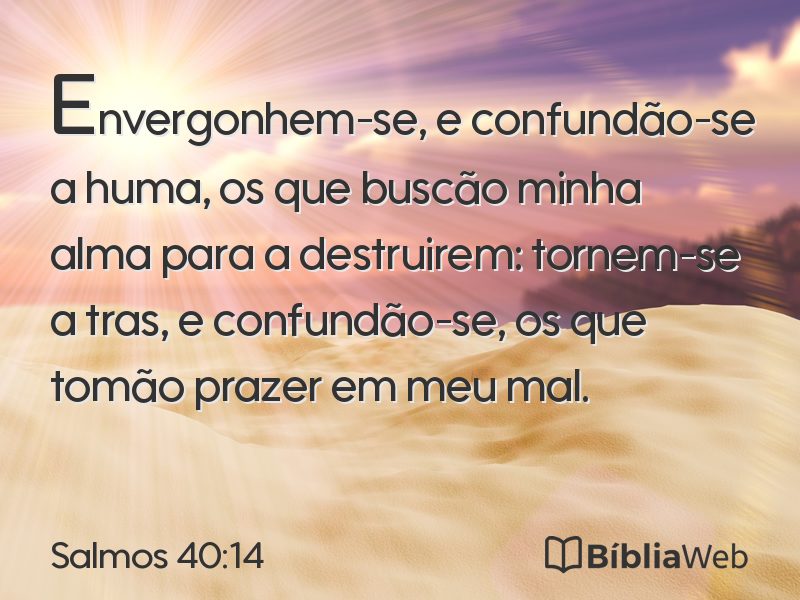 Salmos 40:14 em imagem para compartilhar