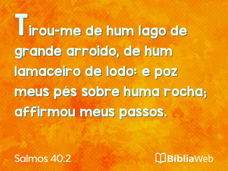Salmos 40:2 em imagem para compartilhar
