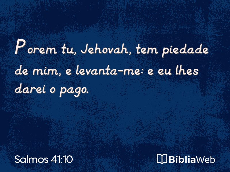 Salmos 41:10 em imagem para compartilhar
