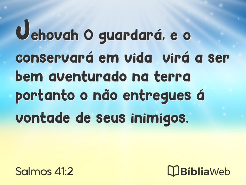 Salmos 41:2 em imagem para compartilhar