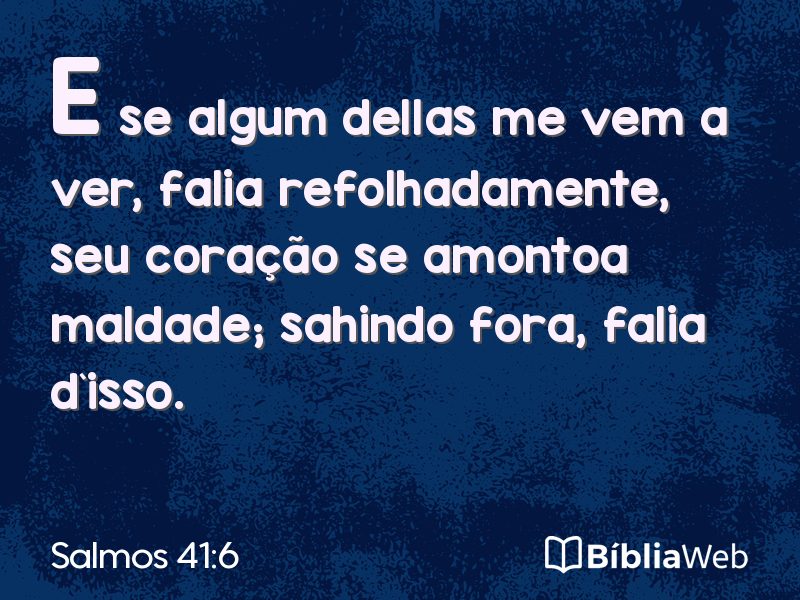 Salmos 41:6 em imagem para compartilhar