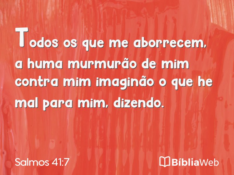 Salmos 41:7 em imagem para compartilhar