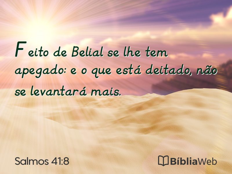 Salmos 41:8 em imagem para compartilhar