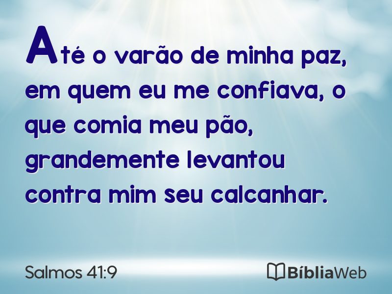 Salmos 41:9 em imagem para compartilhar