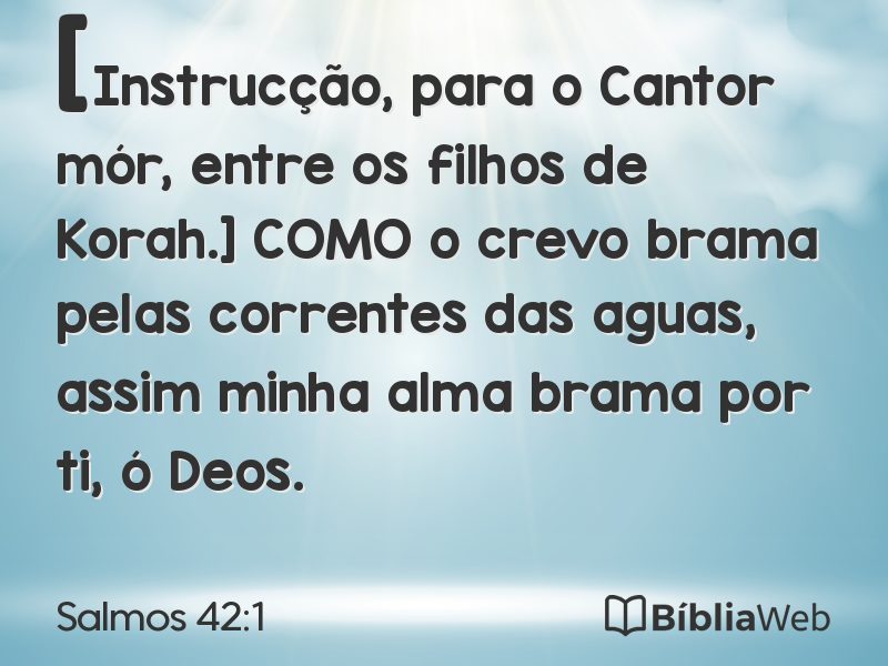 Salmos 42:1 em imagem para compartilhar