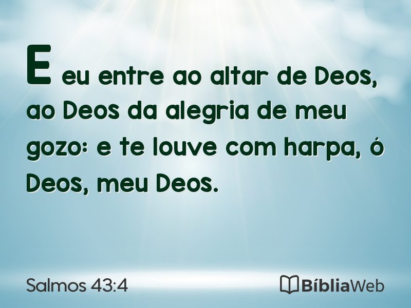 Salmos 43:4 em imagem para compartilhar