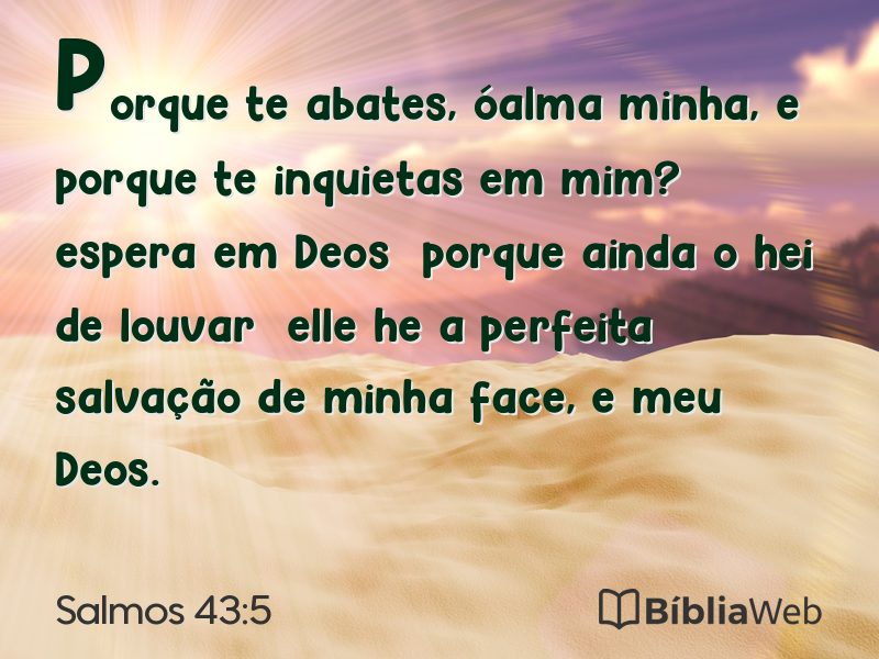 Salmos 43:5 em imagem para compartilhar