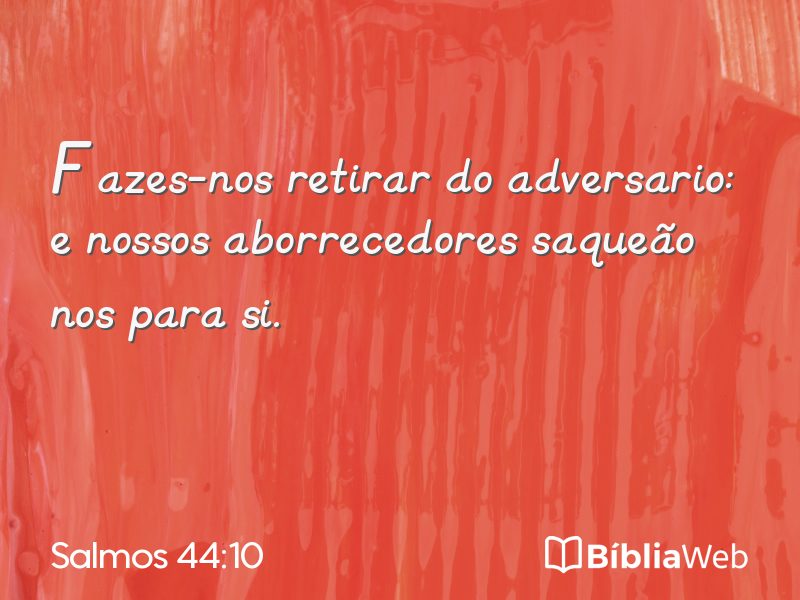 Salmos 44:10 em imagem para compartilhar