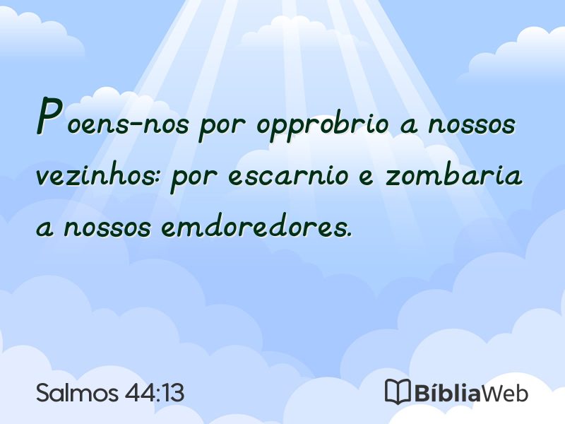 Salmos 44:13 em imagem para compartilhar