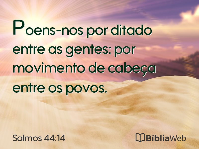 Salmos 44:14 em imagem para compartilhar