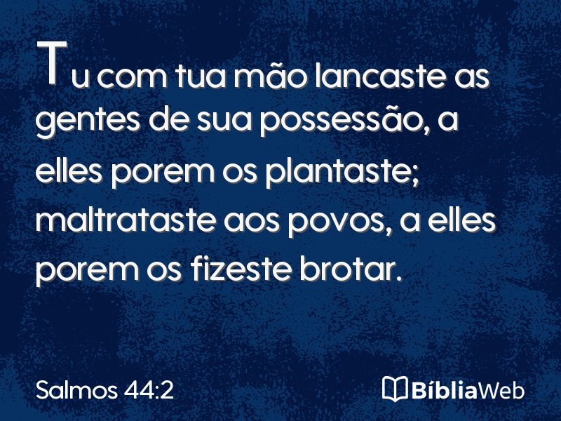 Salmos 44:2 em imagem para compartilhar