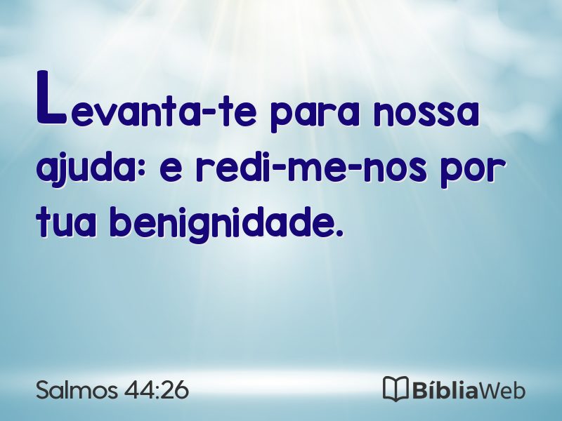 Salmos 44:26 em imagem para compartilhar