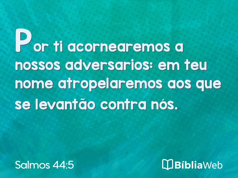 Salmos 44:5 em imagem para compartilhar