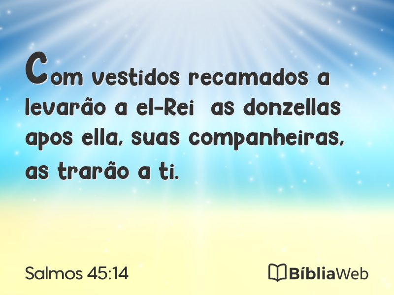 Salmos 45:14 em imagem para compartilhar