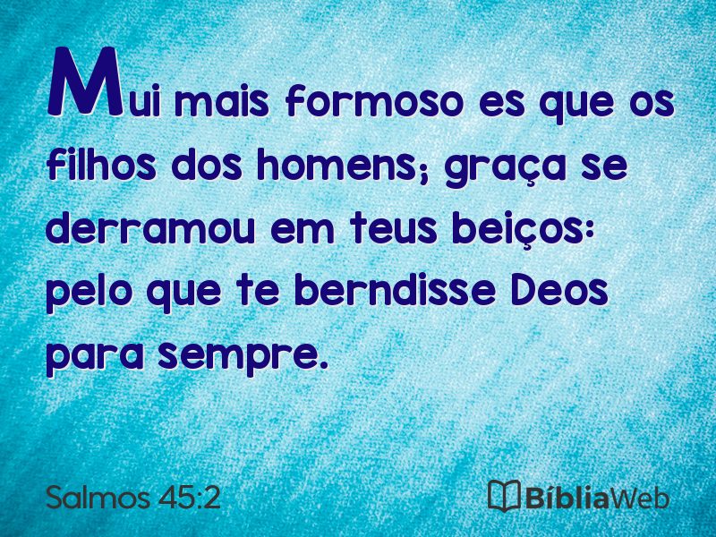 Salmos 45:2 em imagem para compartilhar