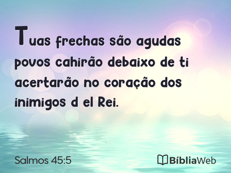 Salmos 45:5 em imagem para compartilhar