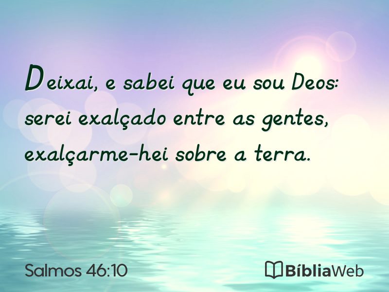 Salmos 46:10 em imagem para compartilhar