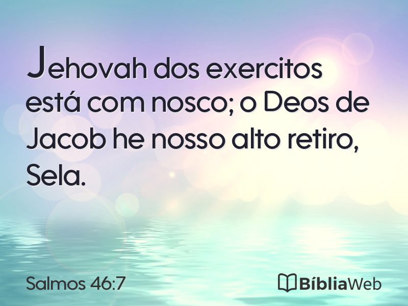 Salmos 46:7 em imagem para compartilhar