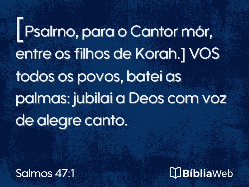 Salmos 47:1 em imagem para compartilhar