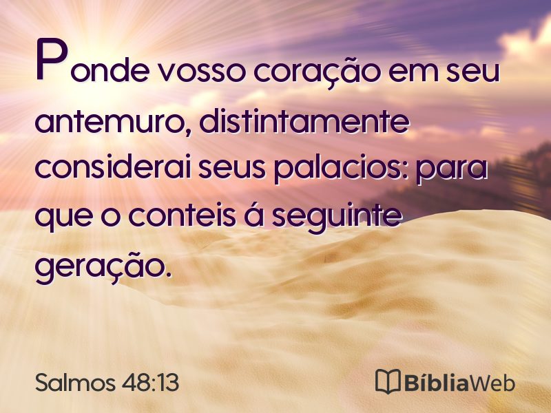 Salmos 48:13 em imagem para compartilhar