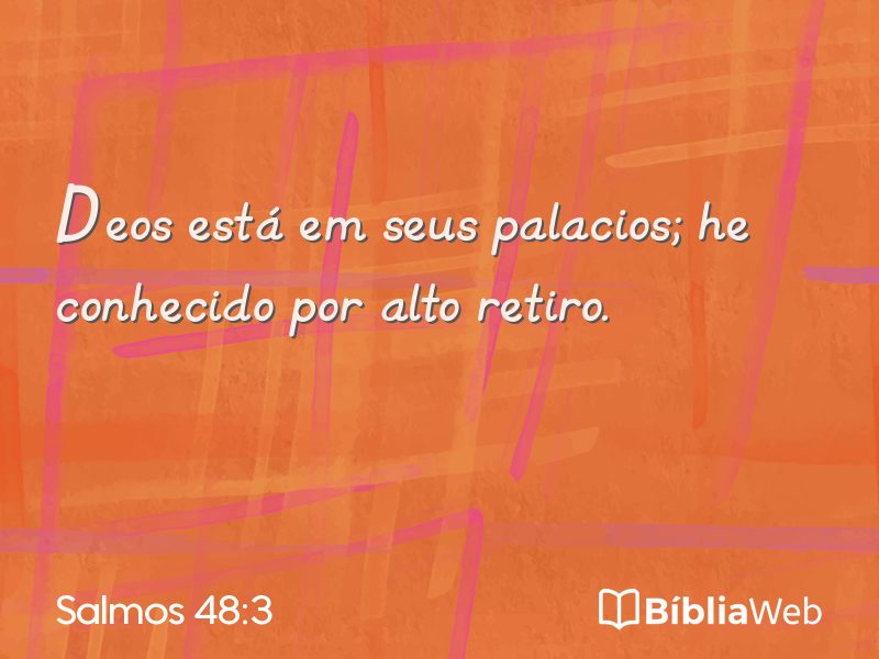 Salmos 48:3 em imagem para compartilhar