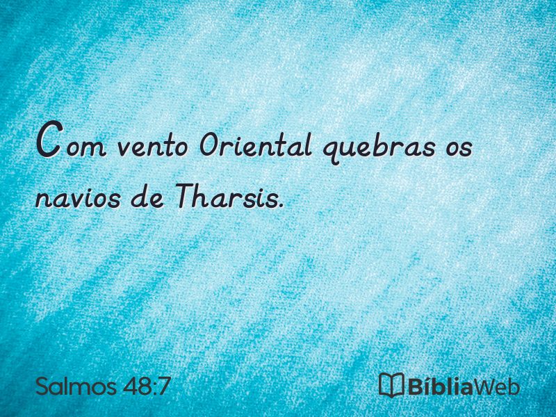 Salmos 48:7 em imagem para compartilhar
