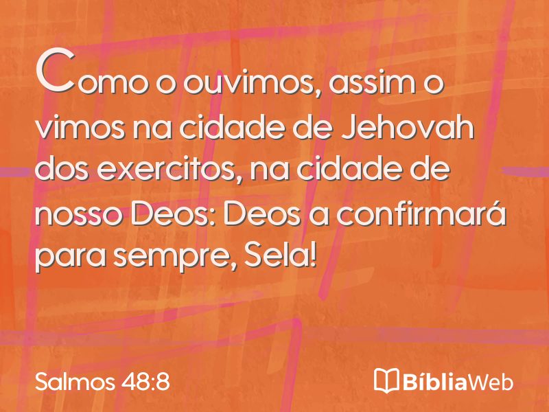 Salmos 48:8 em imagem para compartilhar